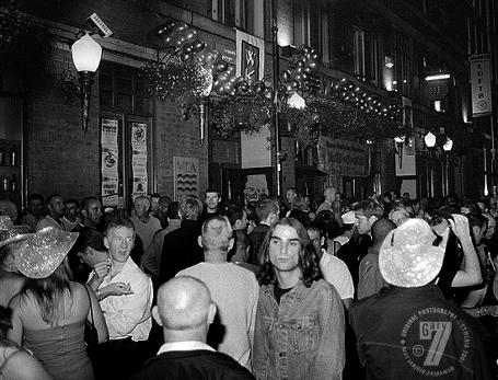 GayFest 2001: outside Via Fossa, Canal Street