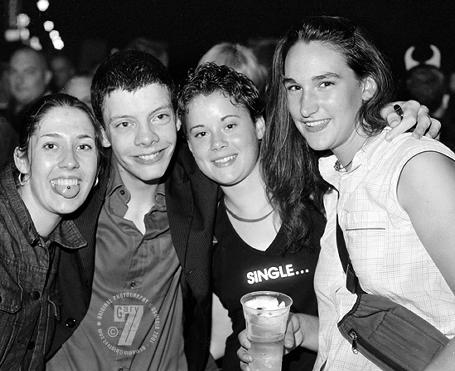 GayFest 2001: revellers outside Napoleon's club