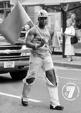 GayFest 2001:  hunky workman