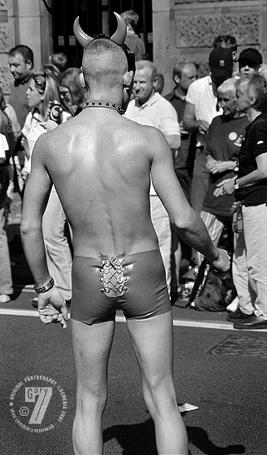 GayFest 2001: horny devil back view