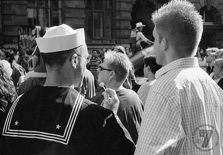 GayFest 2001: man in a US sailor suit