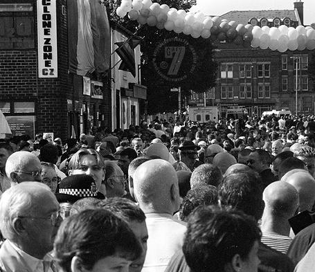 GayFest 2001: crowds on Sackville Street after the parade