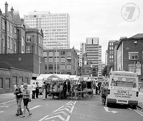 GayFest 2001: market on Minshull Street